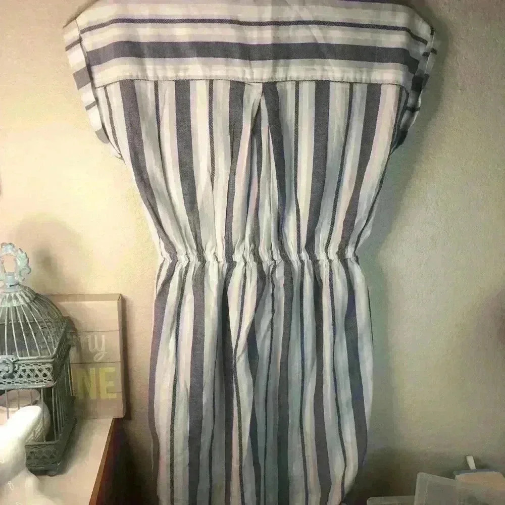 Japna blue and white cotton dress Sz M NWT - Picture 6 of 7